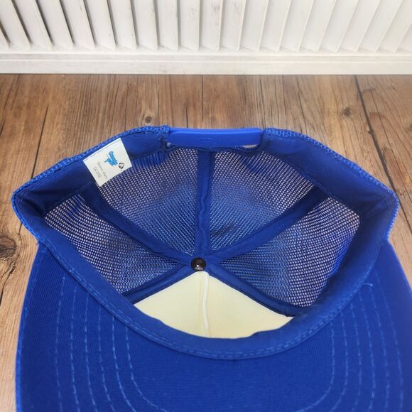 VTG Queensbury Downs Canada Gear Snapback Trucker Hat Cap Blue White Horse Track - Picture 9 of 11